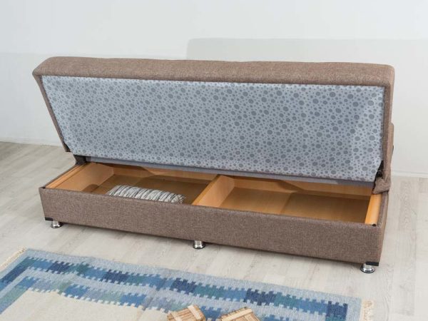 ספה קומפקטית נפתחת למיטה דגם AURORA צבע חום