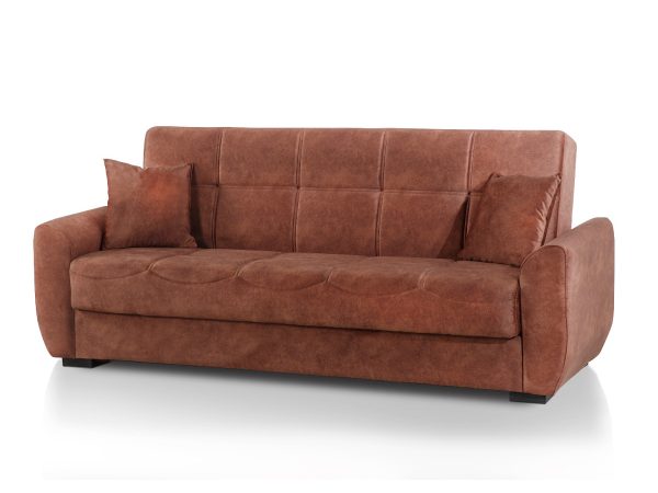 Стильный диван-кровать DIANA в цвете терракота