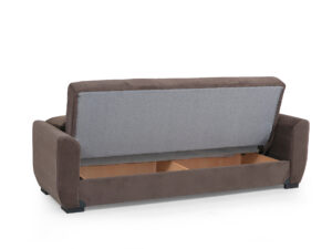 ספה תלת מושבים עם ארגז מצעים  דגם STELLA בצבע חום