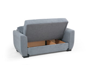 ספה דו מושבית עם ארגז מצעים דגם STELLA בצבע אפור