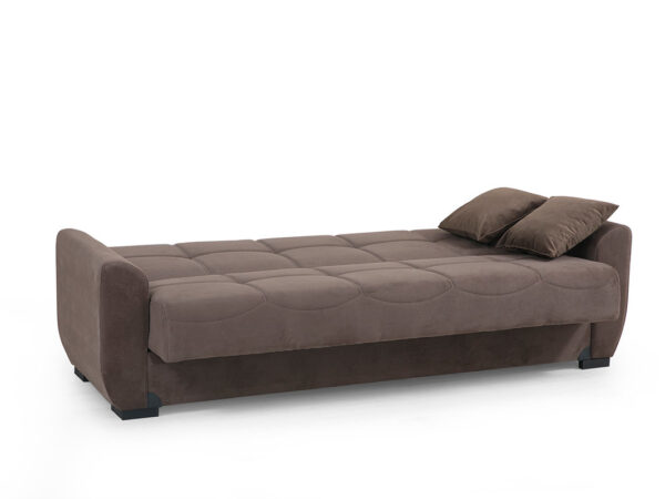 ספה תלת מושבית עם ארגז מצעים דגם STELLA בצבע חום