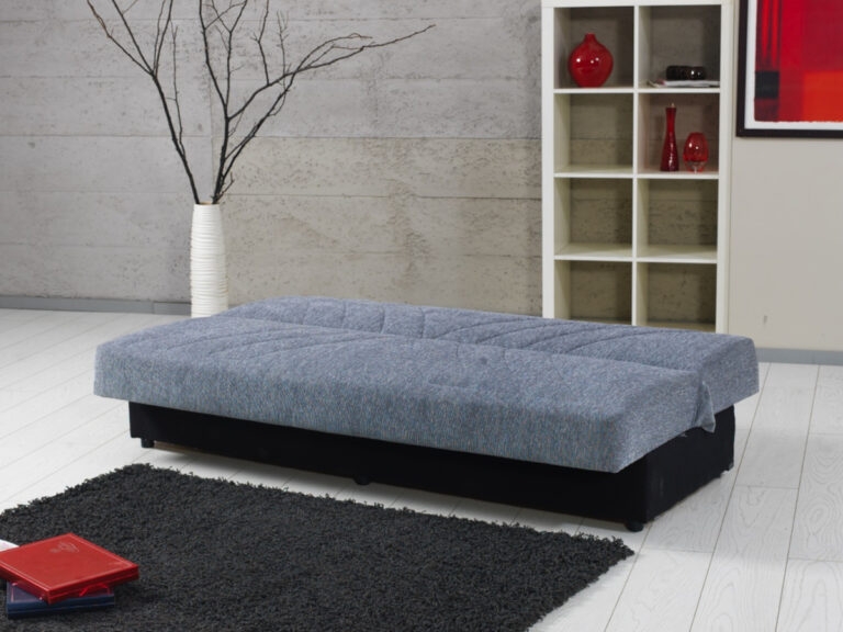 Раскладной диван с ящиком для белья модель FIRAT серый