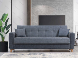 Темно-серый диван-кровать с ящиком для белья MATRIX