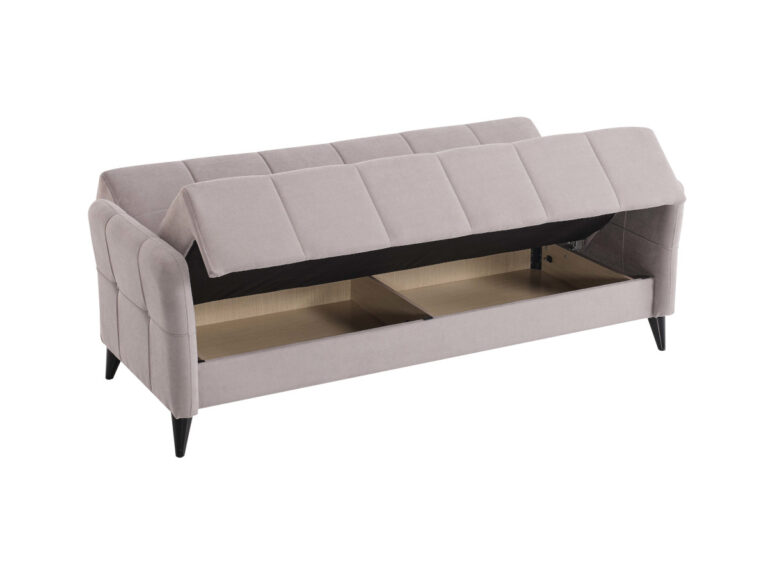 ספה תלת מושבית נפתחת למיטה דגם TRIANA בצבע אפור בהיר