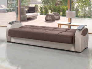 ספה נפתחת למיטה דגם GAMMA בצבע חום