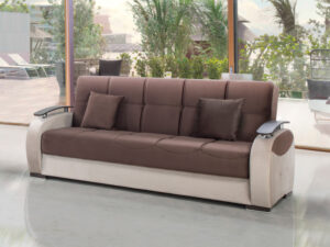 Диван-кровать для гостиной модель GAMMA коричневый