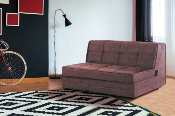 ספה ללא ידיות נפתחת עם מנגנון "אקורדיון" דגם LUCY בצבע חום