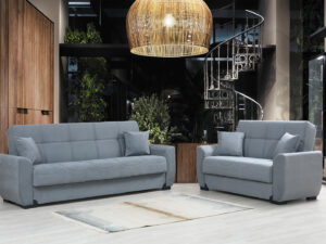 Комплект мягкой мебели 3+2 модель STELLA серого цвета