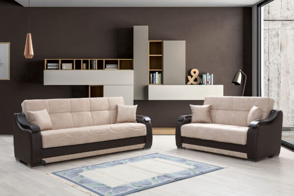 Набор мягкой мебели бежевого цвета модель ZAMBAK