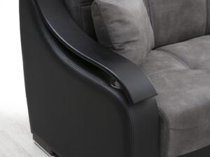 Раскладной диван-тройка модель ZAMBAK серого цвета