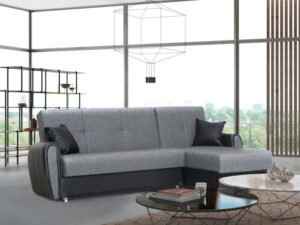 Угловой раскладной диван модель VERONA темно-серый
