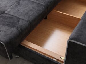 ספה נפתחת למיטה זוגית דגם PUMA בצבע אפור