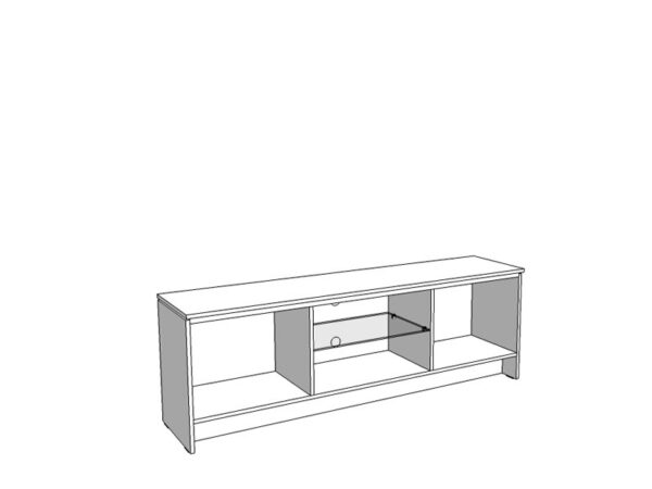 Белая тумба под телевизор модель CADIZ