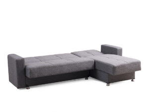 Маленький угловой диван с кроватью AGATA серый