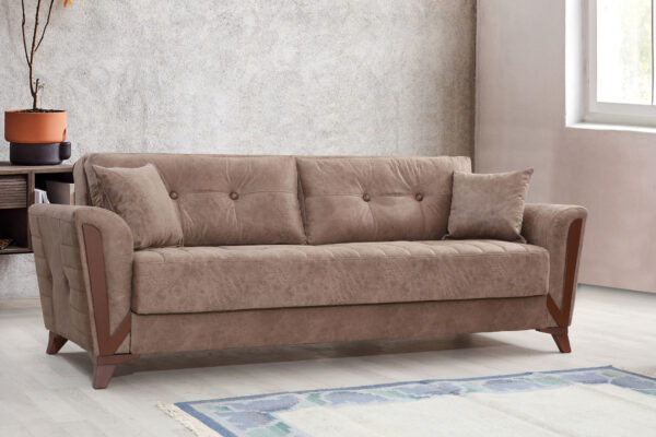 Коричневый диван с кроватью модель ARIZONA