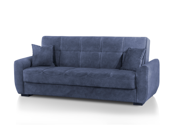ספה בצבע כחול נפתחת למיטה דגם DIANA