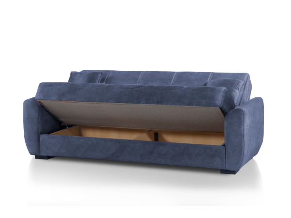 ספה בצבע כחול נפתחת למיטה דגם DIANA