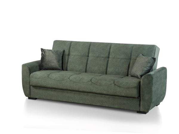 ספה בצבע ירוק נפתחת למיטה דגם DIANA