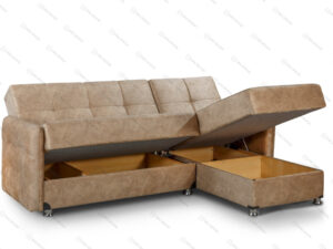 Небольшой угловой диван-кровать ECO в цвете карамель