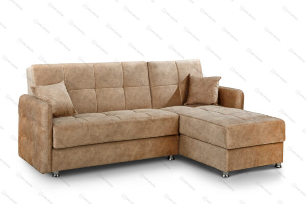 Небольшой угловой диван-кровать ECO в цвете карамель