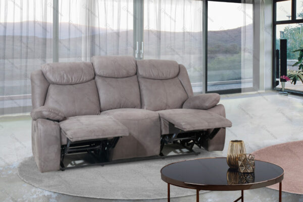 ספה עם ריקליינר דגם VESTA בצבע אפור