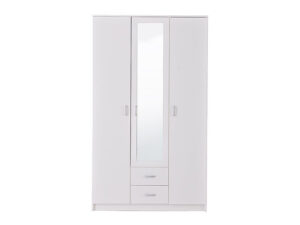 ארון בגדים בצבע לבן עם 3 דלתות 120 סיימ דגם HANA-2