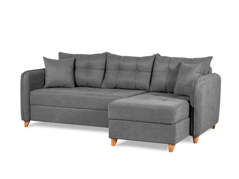 Серый угловой диван-кровать ALASKA