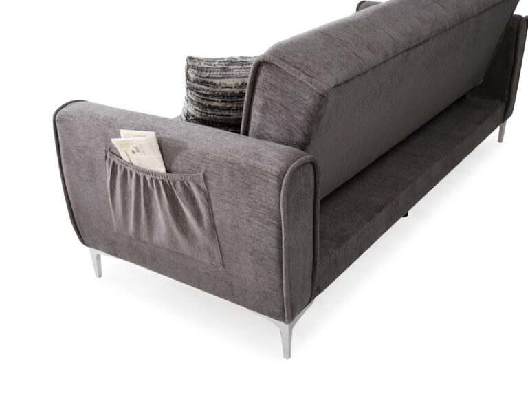 ספה תלת מושבית מפוארת דגם STOKHOLM בצבע אפור