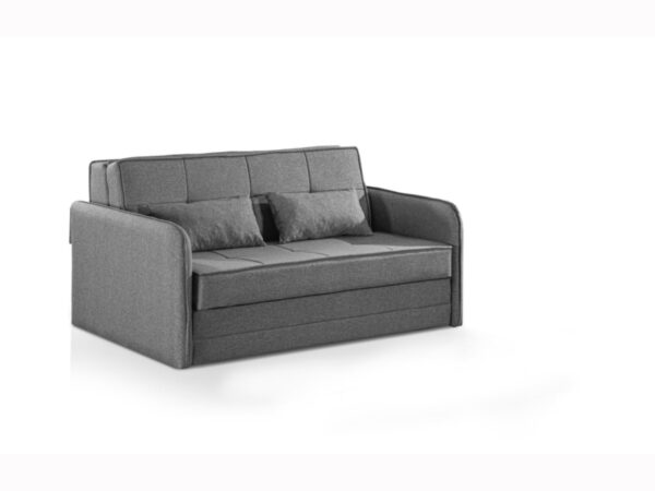 ספה דו מושבית צבע אפור נפתחת למיטה עם מנגנון “אקורדיון” דגם CINDY